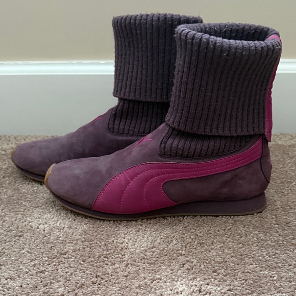 Puma Women's Purple and Pink Sneakers - Picture 2 of 5